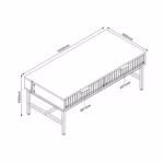 Diivanilaud HELVE 100x48xH40cm, melamiin - Pilt 4