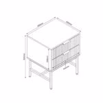 Abilaud / öökapp HELVE 48x40xH60cm, melamiin - Pilt 5