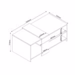 Diivanilaud HANNES 100x53x41,5cm, rustik - Pilt 3