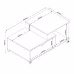 Diivanilaud HANNES 90x50xH40cm, rustik / - Pilt 4