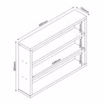 Riiul LESTER 48x10xH36cm, hele melamiin - Pilt 4