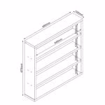Riiul LESTER 48x10xH47,5cm, hele melamiin - Pilt 3