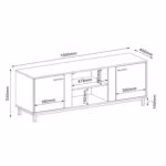 TV laud CLEO 150x40xH53cm, taupe - Pilt 6