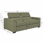 Diivanvoodi KINGSTON 3-kohaline 198x96xH - Pilt 7