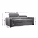 Diivanvoodi KINGSTON 3-kohaline 198x96xH - Pilt 3