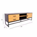 TV-laud AMSTERDAM 160x40xH50cm, tamm/mus - Pilt 2