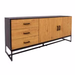 Kummut AMSTERDAM 160x40xH75cm, tamm/must - Pilt 2