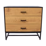 Kummut AMSTERDAM 80x40xH75cm, tamm/must - Pilt 4