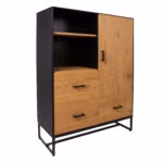 Kummut AMSTERDAM 100x40xH140cm, tamm/mus - Pilt 2