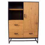 Kummut AMSTERDAM 100x40xH140cm, tamm/mus - Pilt 3