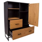 Kummut AMSTERDAM 100x40xH140cm, tamm/mus - Pilt 4