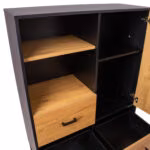 Kummut AMSTERDAM 100x40xH140cm, tamm/mus - Pilt 5