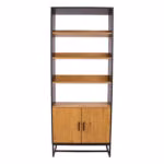 Riiul AMSTERDAM 80x30xH180cm, tamm/must - Pilt 3