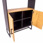 Riiul AMSTERDAM 80x30xH180cm, tamm/must - Pilt 6