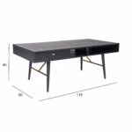 Diivanilaud LUXEMBOURG 115x60xH45cm, must - Pilt 2