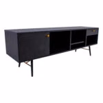TV-laud LUXEMBOURG 150x40xH50cm, must - Pilt 2