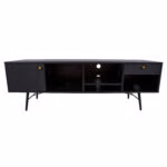 TV-laud LUXEMBOURG 150x40xH50cm, must - Pilt 3