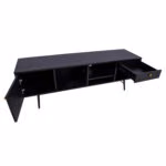 TV-laud LUXEMBOURG 150x40xH50cm, must - Pilt 6