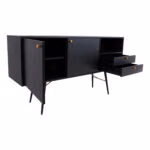 Kummut LUXEMBOURG 150x40xH80cm, must - Pilt 2
