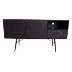 Kummut LUXEMBOURG 150x40xH80cm, must - Pilt 4