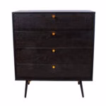 Kummut LUXEMBOURG 80x40xH90cm, must - Pilt 2