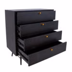 Kummut LUXEMBOURG 80x40xH90cm, must - Pilt 3