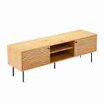 TV-laud LINE 150x40xH50cm, tammedekooriga melamiin - Pilt 2