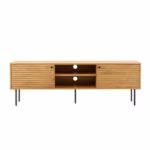 TV-laud LINE 150x40xH50cm, tammedekooriga melamiin - Pilt 3