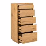Kummut SACHA 50x40xH109cm, tammedekooriga melamiin - Pilt 2