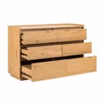Kummut SACHA 120x40xH80cm, tammedekooriga melamiin - Pilt 2