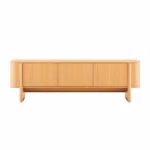 TV laud MORBEN 160x42xH50cm, tammedekooriga melamiin - Pilt 2