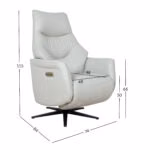 Tugitool DAYANA elektriline recliner, be - Pilt 2