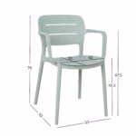 Tool MANGO 53x53xH79cm, rohekashall plas - Pilt 6