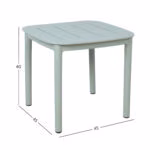 Laud MANGO 45x45xH40cm, rohekashall plas - Pilt 3