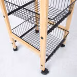 Riiul BREN_32x37xH81cm, must/naturaalne - Pilt 5
