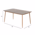 Laud NORWAY 147x90xH73cm, beež - Pilt 4
