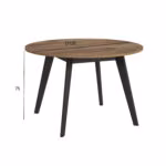 Söögilaud RIVERO D120xH75cm, tamm/must - Pilt 3