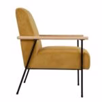 Tugitool JADE_63x75,5xH85,5cm, kollane - Pilt 3