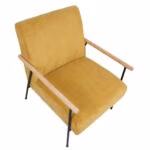 Tugitool JADE_63x75,5xH85,5cm, kollane - Pilt 5