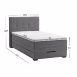 Kontinentaalvoodi JEEP 90x200cm, hall - Pilt 3