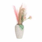 Vaas TITAN STONE D17xH29cm, roheline/valge tekstuur - Pilt 2