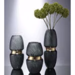 Vaas LUXO_D13,5xH23cm, roheline/kuld - Pilt 2