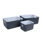 Kast LIDO FELT 20x15,5xH12cm, tumehall - Pilt 2