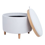 Tumba/laud HIRO D56xH42,5cm, valge, panipaigaga - Pilt 4