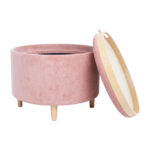 Tumba/laud HIRO D56xH42,5cm, roosa, panipaigaga - Pilt 4