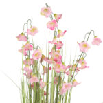 Kunstlill IN GARDEN H87cm, lilla kelluke, rohukõrred potis - Pilt 2