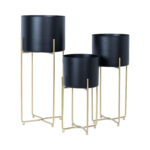 Lillepostament DEIA BLACK L 24,5x23,5xH5 - Pilt 2