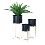 Lillepostament DEIA BLACK L 24,5x23,5xH5 - Pilt 3