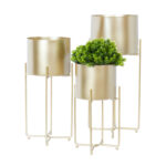 Lillepostament DEIA GOLD M 21,5x20,5xH47 - Pilt 3