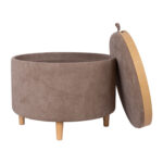 Tumba/laud HIRO D56xH42.5cm, helepruun, panipaigaga - Pilt 3